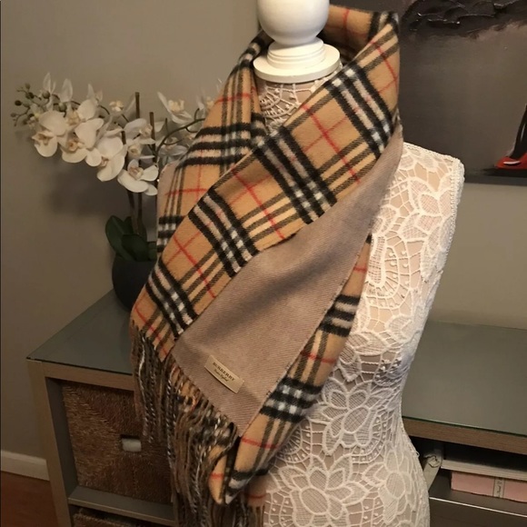 🎁HP🎁 BURBERRY Reversible Double-faced Cashmere Scarf - Picture 2 of 11